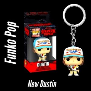 NWT!! Funko Pop Keychain New Dustin From Hit Series Stranger Things!!